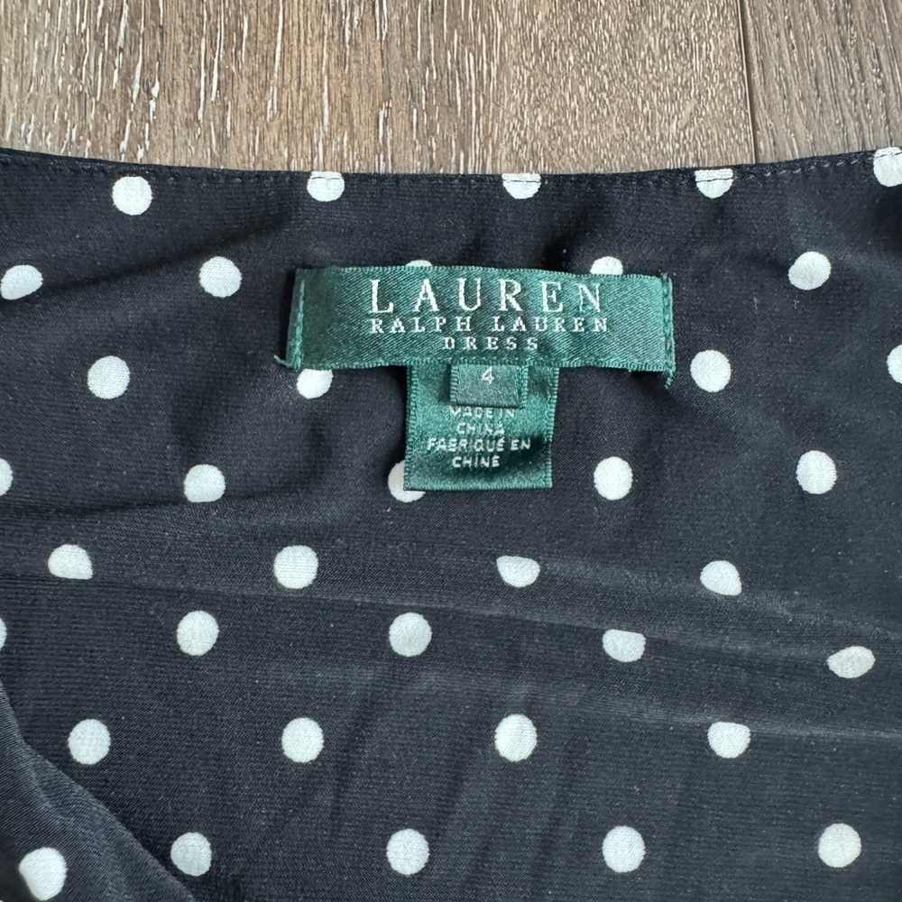 Lauren Ralph Lauren Black and White Polka Dot Dress. Women’s size 4. Like new! - Picture 2 of 8